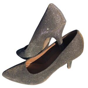 Maurice's Women's Pump High Heel Lauren Shimmer Silver & Gold Metallic Size 9M